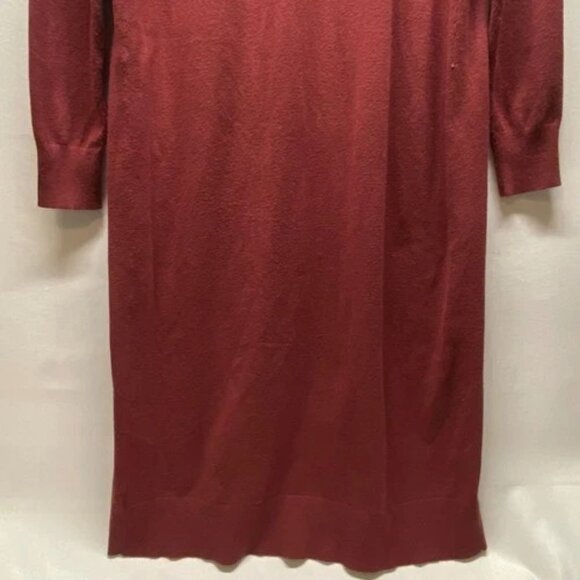 Torrid Open Front Cardigan Women's 00 M/L Maroon Tight Knit Duster Pockets EUC - Picture 5 of 10